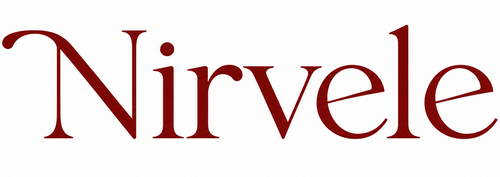 The brand name 'Nirvele' written in a dark red serif typeface on a plain white background.